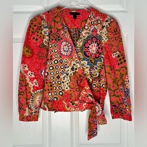 J. Crew Floral Wrap Women’s Top Sz XS